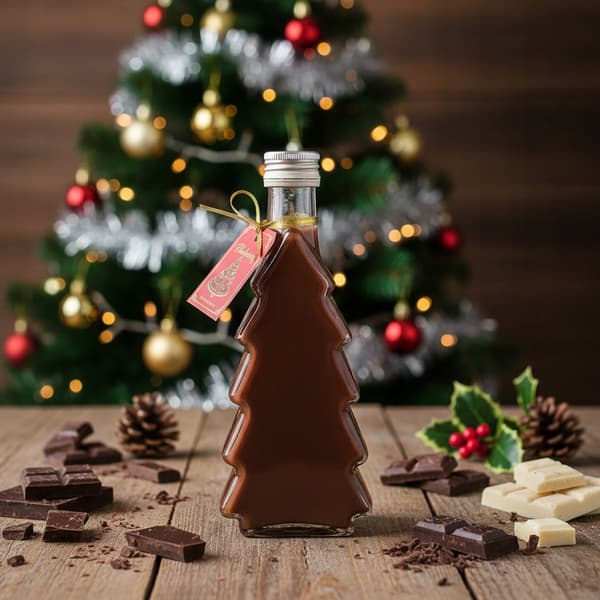 10x JULFLASKOR JULGRAN 250 ml FÖR LIKÖR PRESENT VIN 250 ml