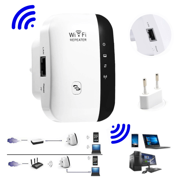 Signalförstärkare WiFi Repeater LAN 300Mbps trådlöst internet AP