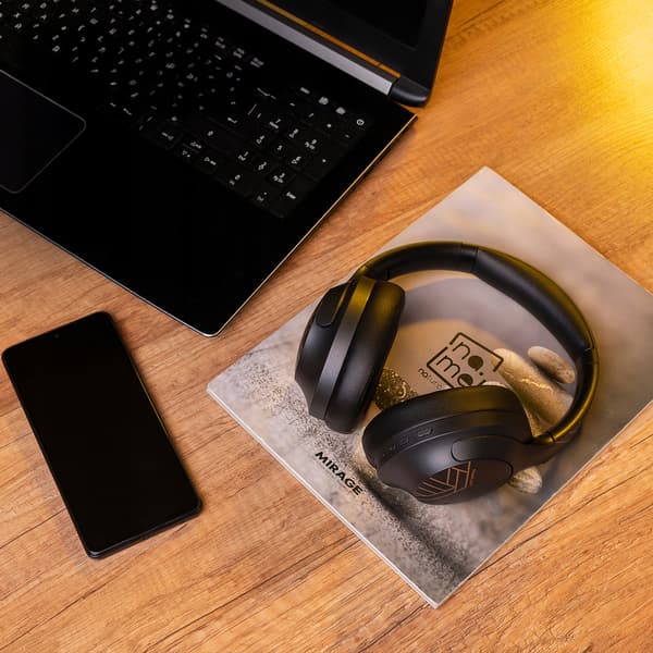 PowerLocus P3 Sortguld Bluetooth Hovedtelefoner Mikrofon AUX BT Bluetooth Etui