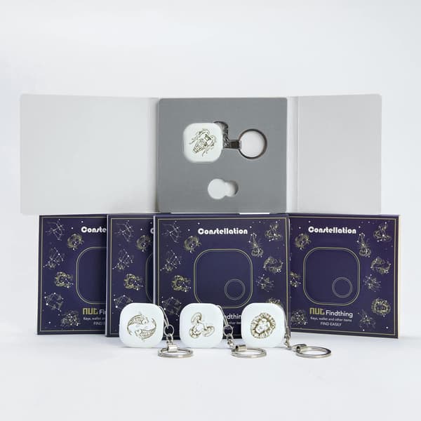 Bluetooth Object Locator Twins Key Wallet Rygsæk Hvid