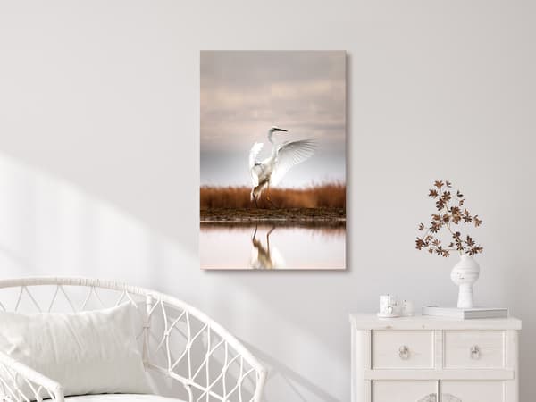 Plakat - Blå kyst i delikate farver