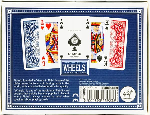 Piatnik WHEELS Spelkort i en trälåda