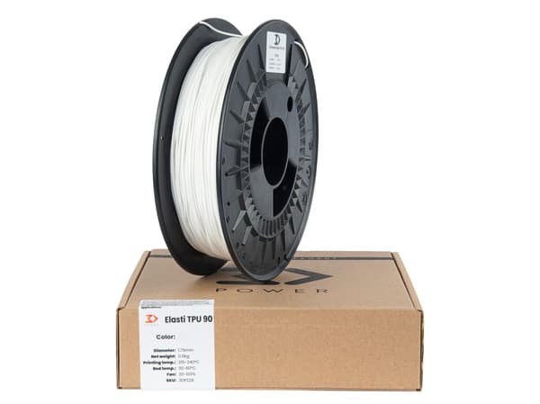 Filament 3DPower Elasti TPU 90 1.75mm Hvid 0.5kg