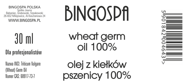 Hvedekimolie 100% BINGOSPA 30 ml