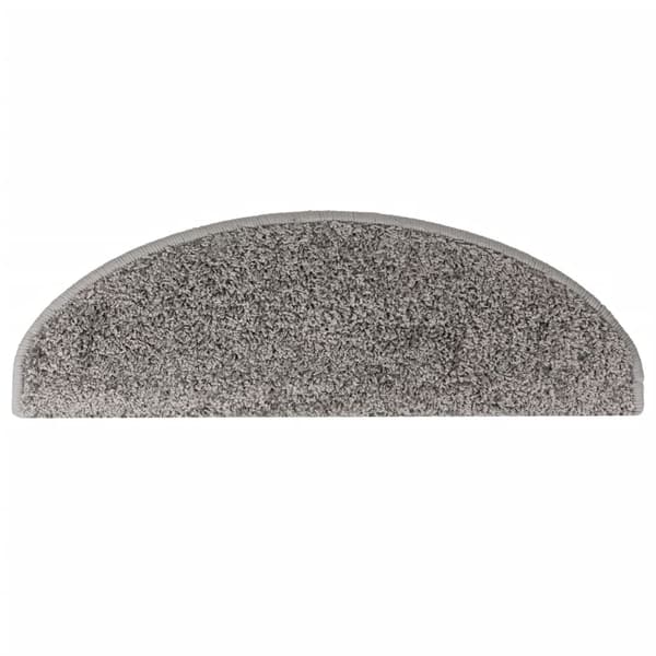 vidaXL trappemåtter 15 stk. 65x21x4 cm grå halvcirkelformede store