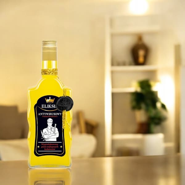 Bølgedekoreret flaske 500ML ANTIVIRUS ELIXIR