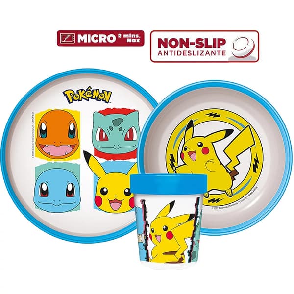 POKEMON BARN HALKSÄKER SERVIS SET 3 DELARS TALLRIKAR MUGG