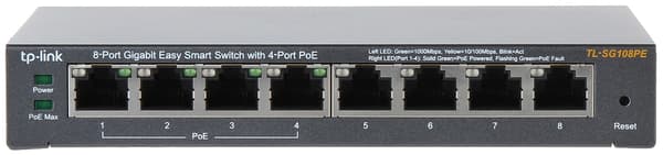 TP-LINK TL-SG108PE 8-PORTARS POE-SWITCH