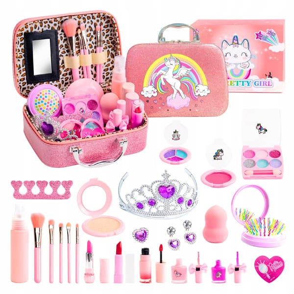 Sæt til negle makeup kosmetikpose etui kosmetik makeup til børn