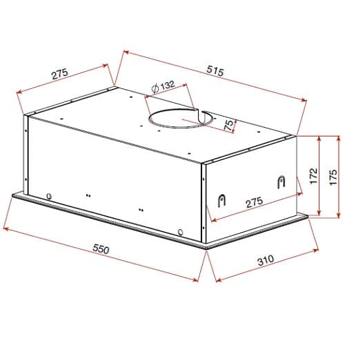 TEKA GFG2 GLASS emhætte til underskab, sort, 55 cm, 388 m³/t