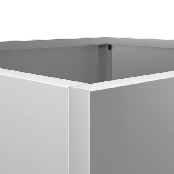 vidaXL Krukor, 2 st, Silver, 49x47x46 cm, Galvaniserat stål