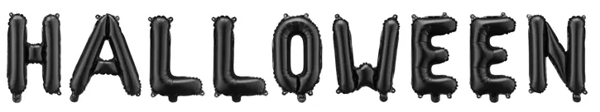 Halloween folieballon 280x46 cm sort