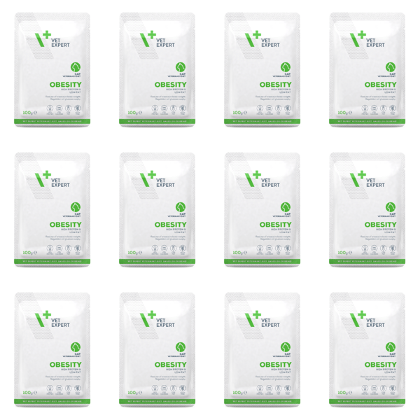 VetExpert vådfoder til katte med fedme 12 x 100 g kylling