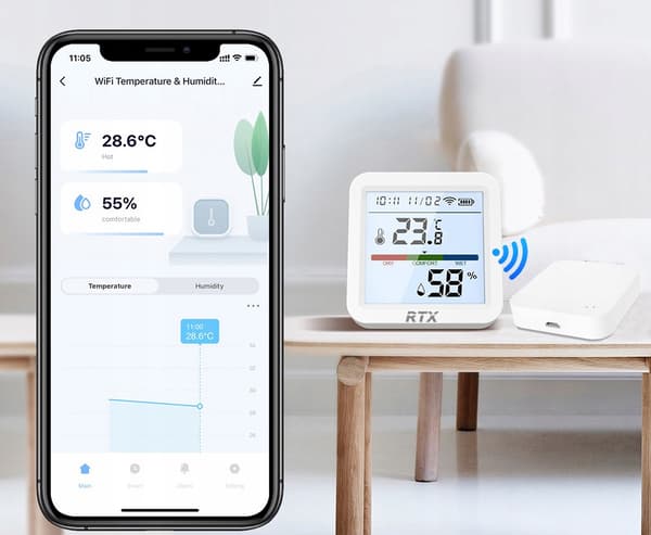 Tuya LCD WiFi temperatur- og fugtighedssensor