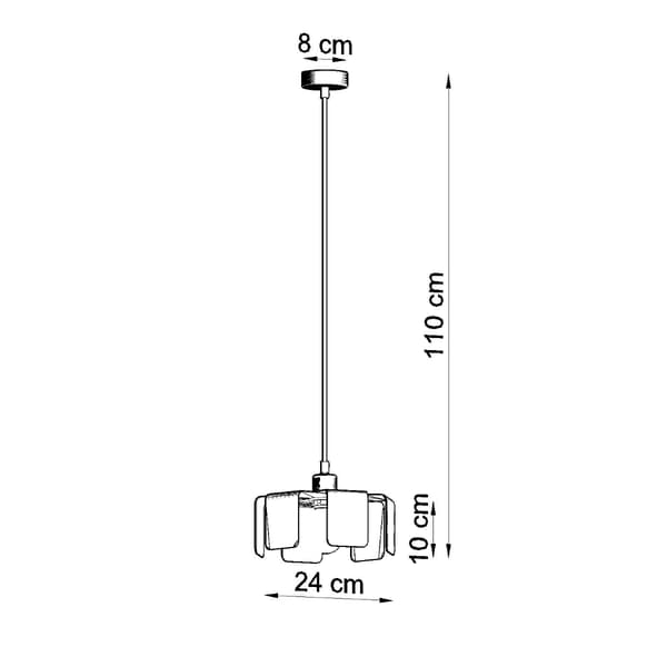 TULIPAN HÆNGELAMPE 1 E27 SORT SOLLUX SL.0667