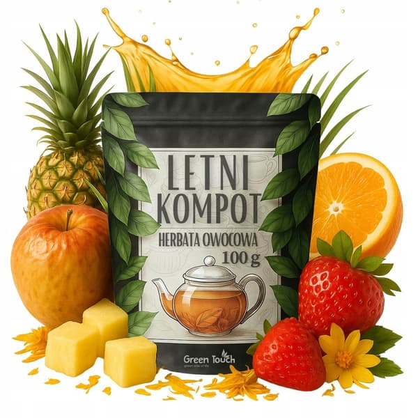 Fruktte Sommar Kompott 100 g Äpple Apelsin Ringblomma Jordgubb