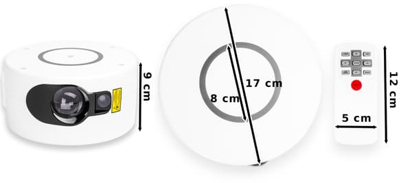 SPIRAL stjerneprojektor natlampe hvid