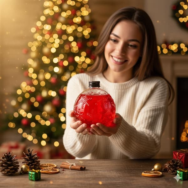 24x Glasflaskor med sugrör 400 ml för alkohol, julklapp