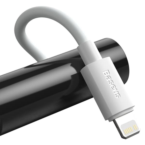 Baseus Simple Wisdom USB-C till Lightning-kabel, PD, 20W, 1,5m (vit) 2 st.