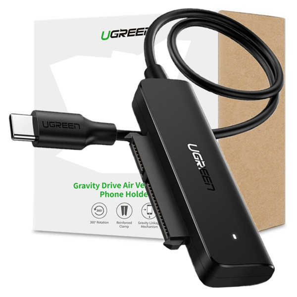UGREEN AV144 USB-C 3.0 Adapter til SATA 2.5-drev, 50 cm (sort)