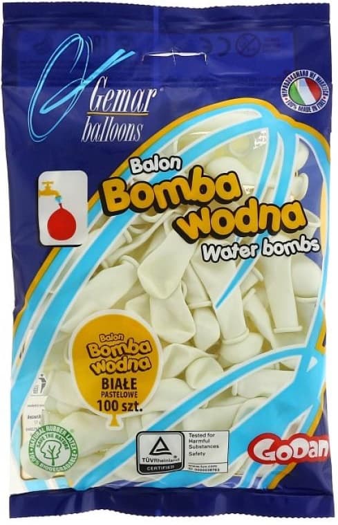 Vattenbombsballonger vita 100 st.