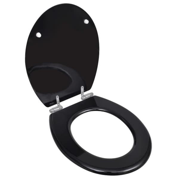 vidaXL Soft Close toiletsæde MDF sort