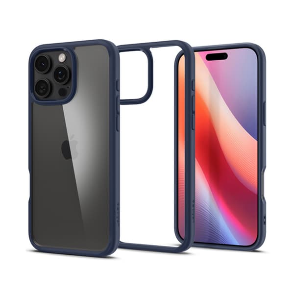 Spigen Ultra Hybrid - Etui til iPhone 16 Pro Max (Marineblå)