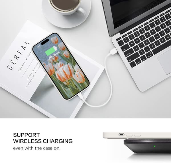 ETUI TIL APPLE IPHONE 14 PRO SILIKONE BEIGE STÆRK A2890 A2650 A2889