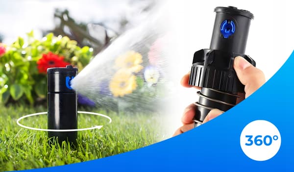 360° roterende pop-up havesprinkler TIL vanding + dyser 12 stk.