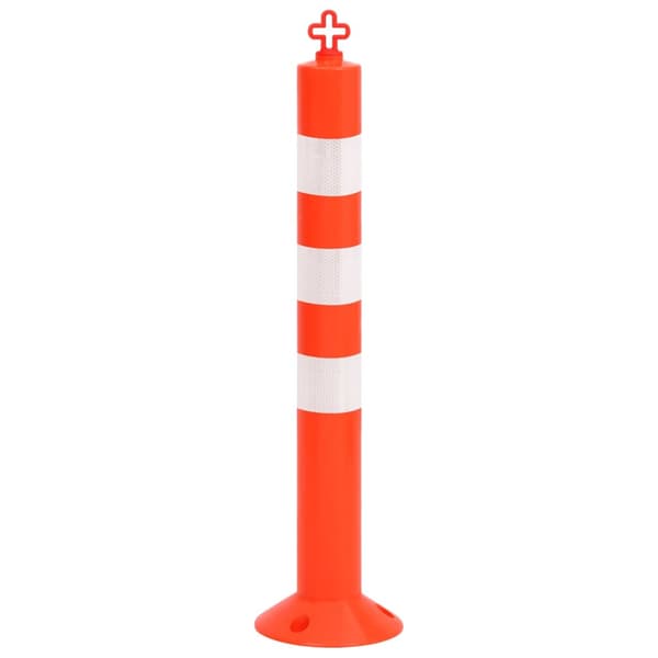 vidaXL trafikpullerter, 10 stk., med kæde, 75 cm, PE