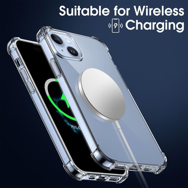 SKAL TILL APPLE IPHONE 14 PLUS TRANSPARENT FÖRSTÄRKT SILIKONBAKSIDA