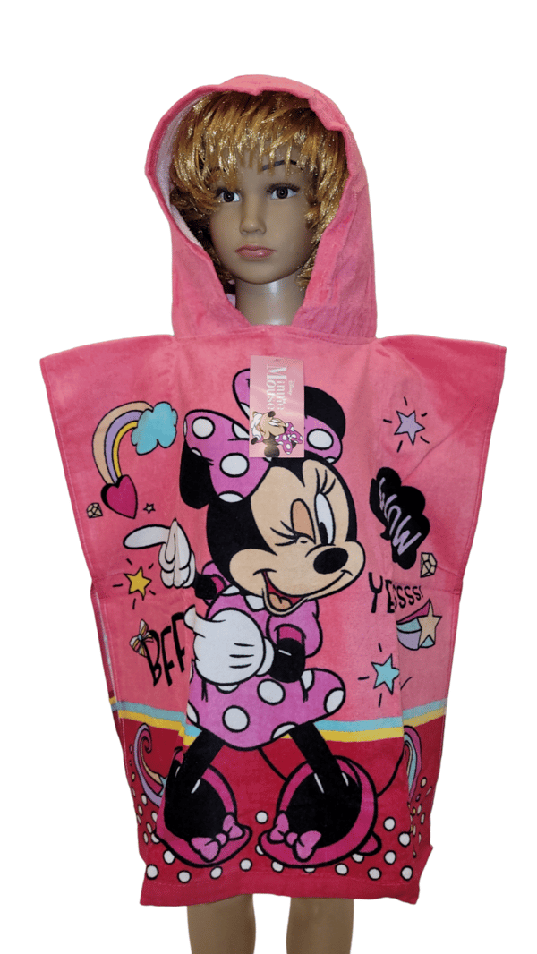 MINNIE MOUSE BØRNES HÅNDKLÆDE MED HÆTTE PONCHO