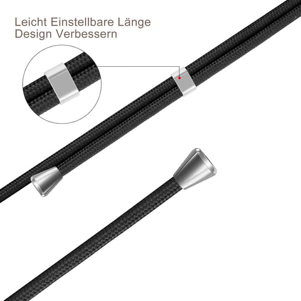 GOOGLE PIXEL 6A ETUI I SILIKONE KLART + SORT LANYARD