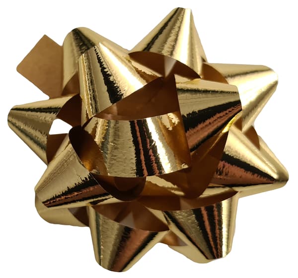 Självhäftande rosetter 5 cm guld 24 st. 1 förpackning.
