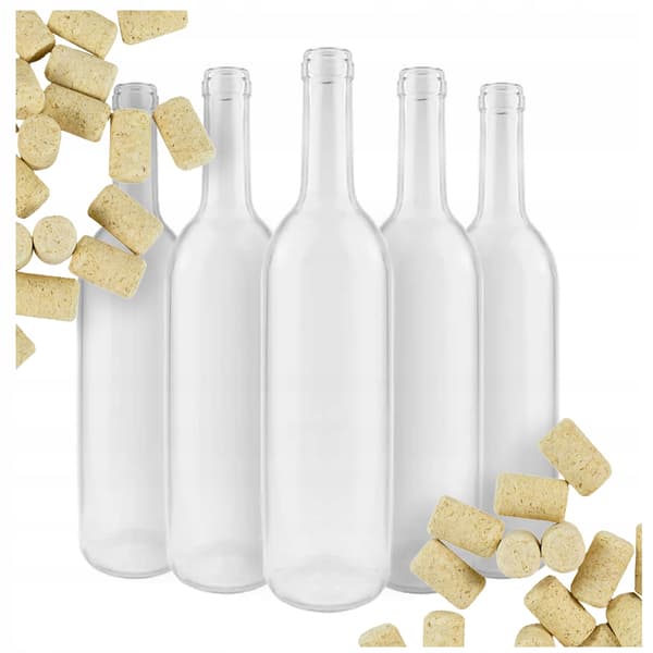 10X VINFLASKER 0,75L + PROPKER - 3 FARVER