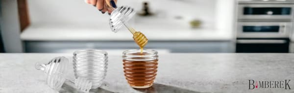 Honningkrukke 200 ml med ske og ske