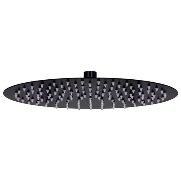 vidaXL brusehoved i stål 30 cm rundt sort