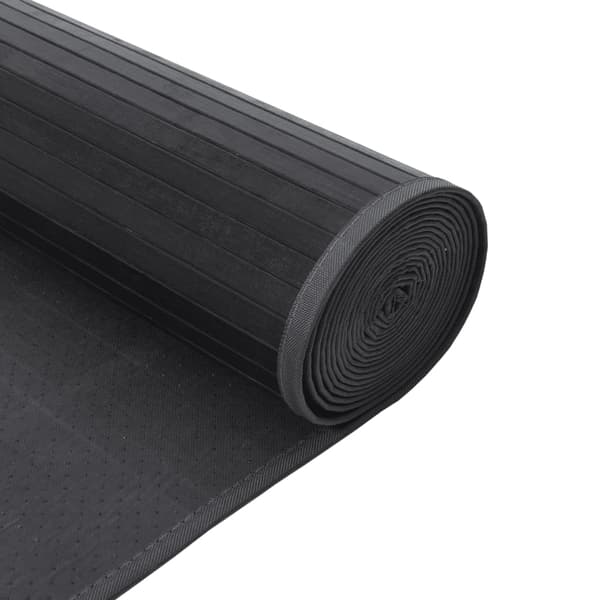 vidaXL Suorakulmainen matto, harmaa, 60x1000 cm, bambu