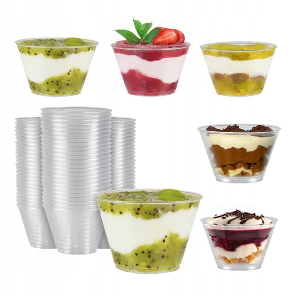 48x DESSERTKOPPER 100 ml TULI-kopbeholder til desserter og is