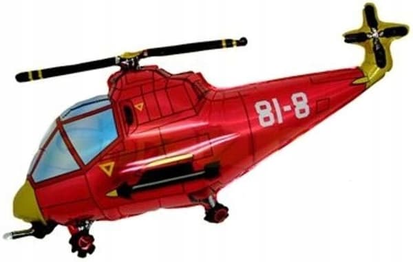 FX Folieballong 14" helikopter röd