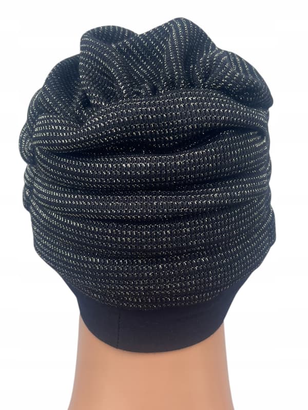 Dameturban Ela 496, varm sweaterhue, blød, draperet