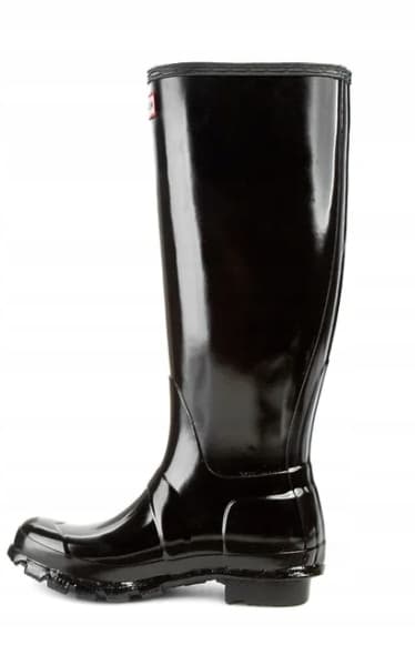 HUNTER GLOSS DAME WELLINGTON STØVLER MED SORT LOGO 36 3_2
