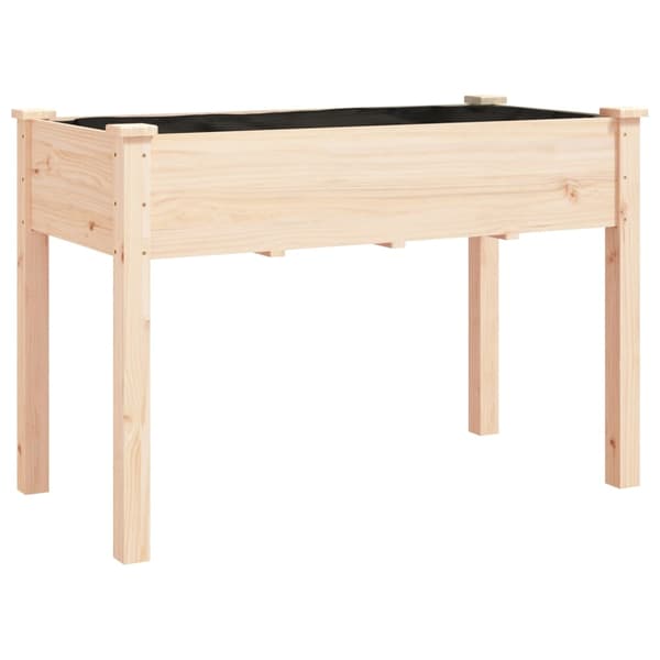 vidaXL Växtställ med foder 118x59x76 cm granträ