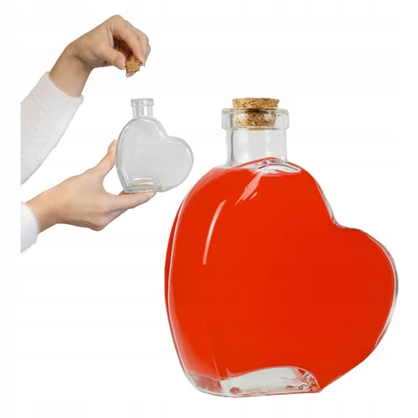 HEART-flaska 250 ml glasflaskor för bröllopspresent likör vin juice