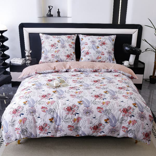 Sengetøj i premium bomuld 220x200 blomsterprint
