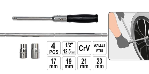 YATO TAITETTAVA PYÖRÄAVAIN LATUKOSSA YT-08035