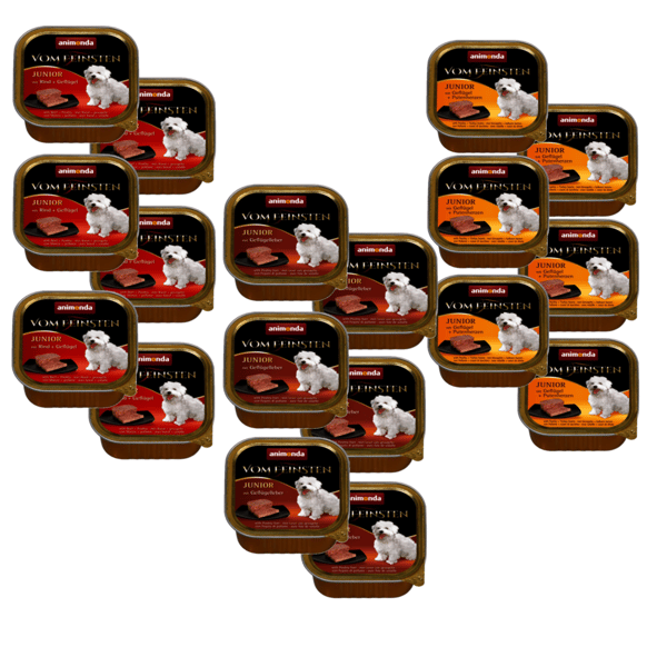 Animonda Feinsten Junior våtfoder för hundar, blandade smaker, 18x150g