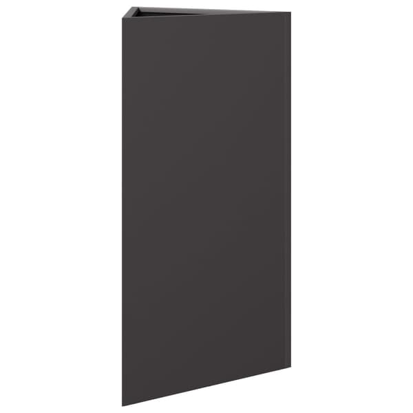 vidaXL Trädgårdskrukor, Set om 2, Svarta, Triangulära, 40x34,5x70 cm, Stål