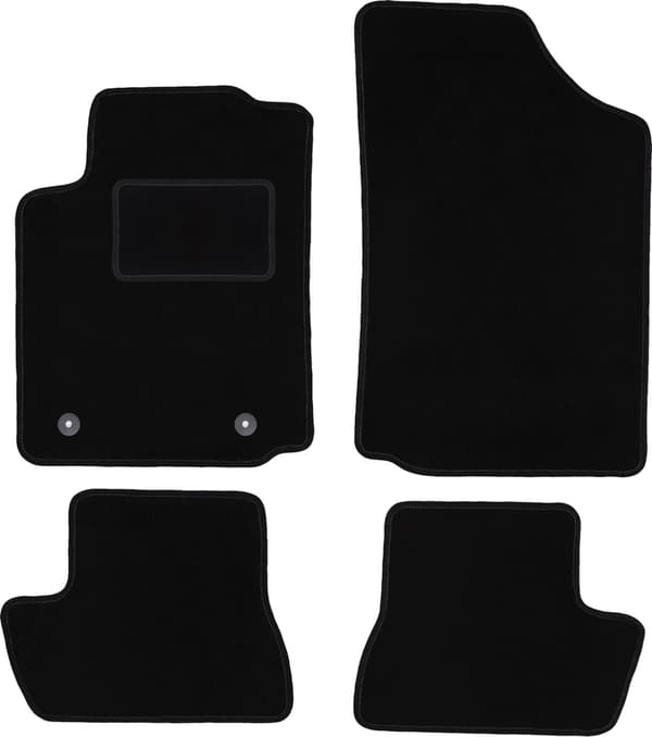 Velour gulvmåtter komplet sæt til: Citroen C2 hatchback (2003-2009)