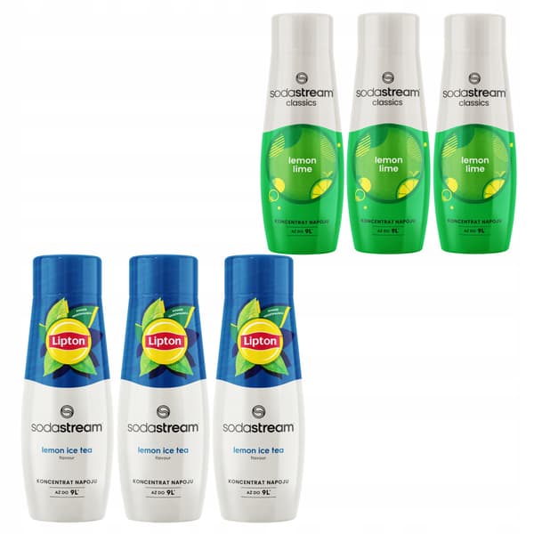 6 siraper Sodastream citron iste x3 + citron lime x3